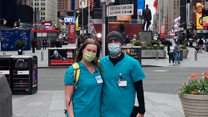 Two travel nurses in NYC during the COVID-19 pandemic
