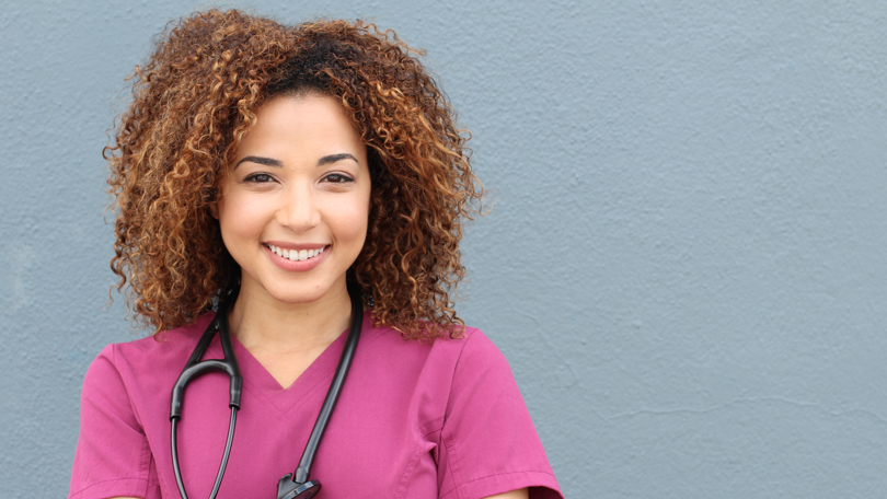 Nurse wearing one of the top five scrubs for nurses