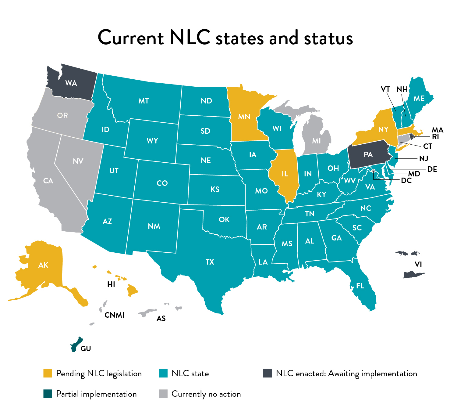 2023 nurse licensure compact work in 41 states on one license